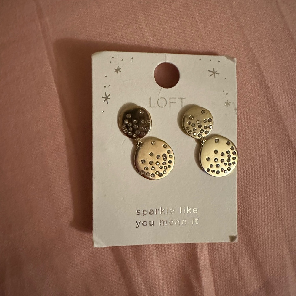NWT LOFT gold earrings